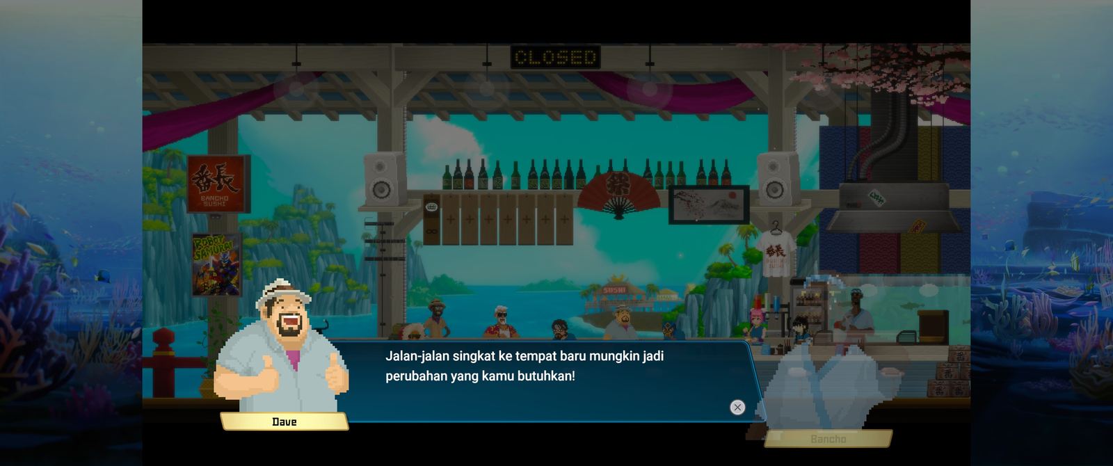DAVE THE DIVER, Tangkapan layar dalam game (2 dari 21).