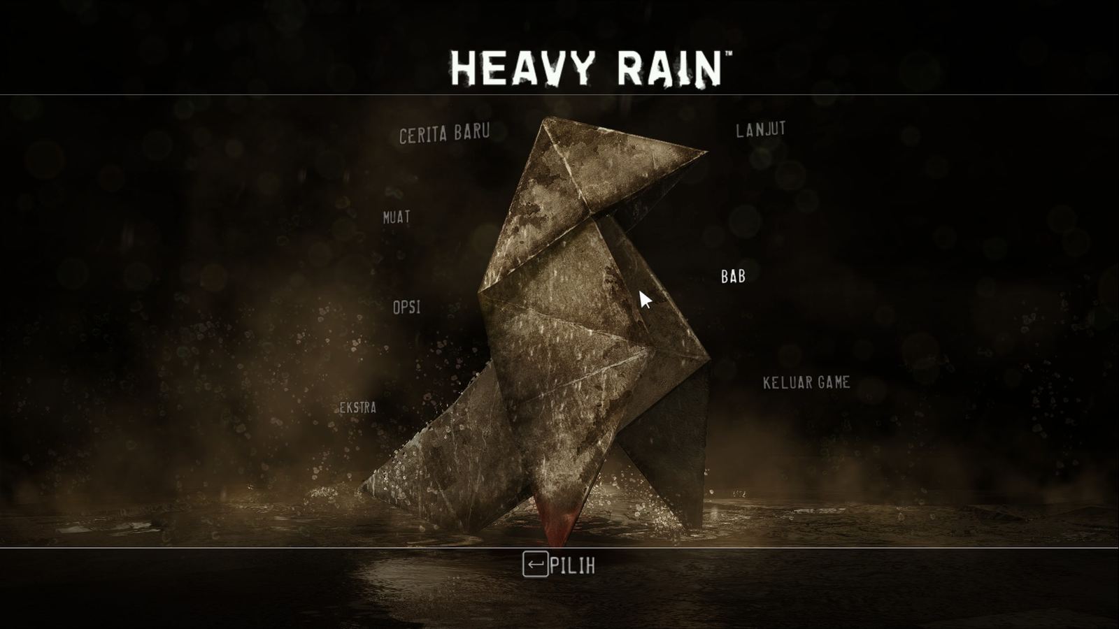 Heavy Rain, Tangkapan layar dalam game (2 dari 6).