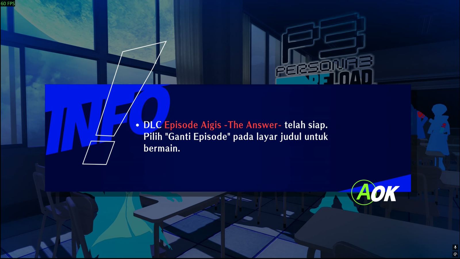 Persona 3 Reload, Tangkapan layar dalam game (2 dari 27).