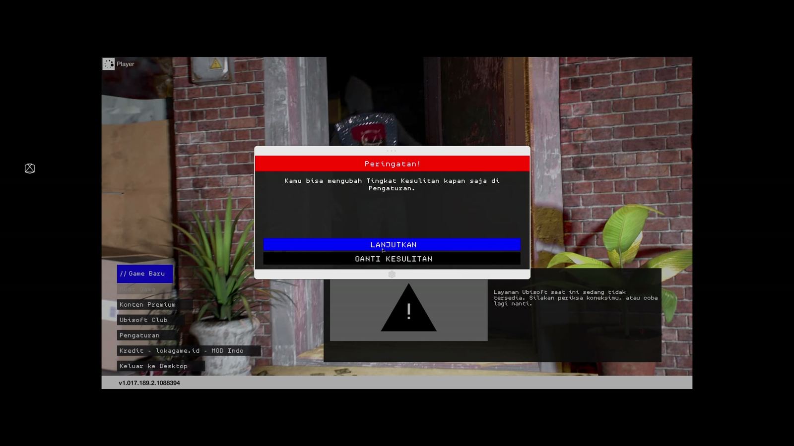 Watch Dogs 2, Menu dalam game, teks Bahasa Indonesia.